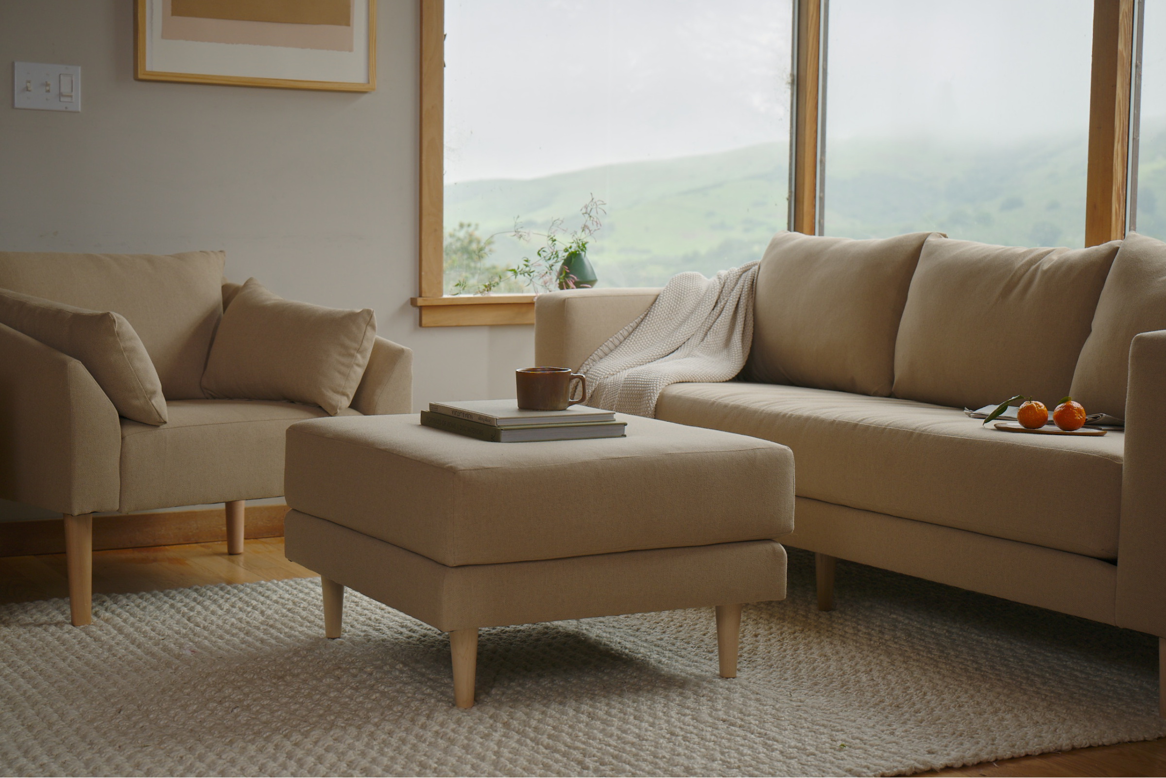 The Essential Loveseat Sectional in Upcycled Poly