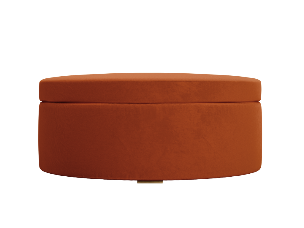 The Evergreen Storage Ottoman in Recycled Velvet