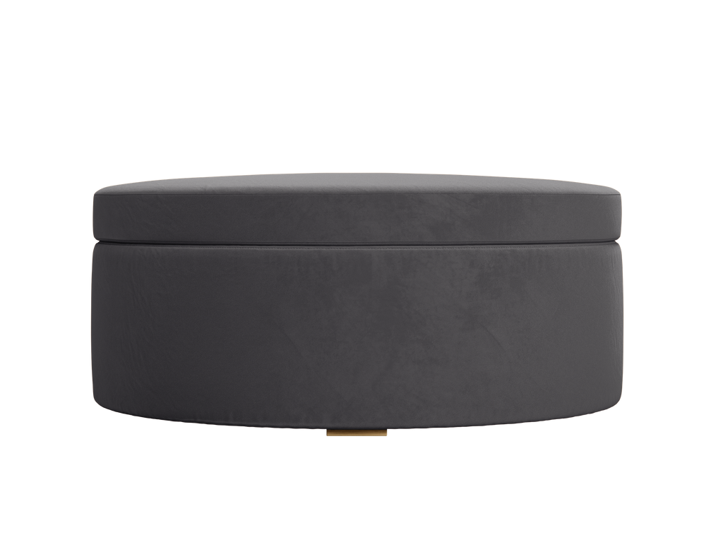 The Evergreen Storage Ottoman in Recycled Velvet