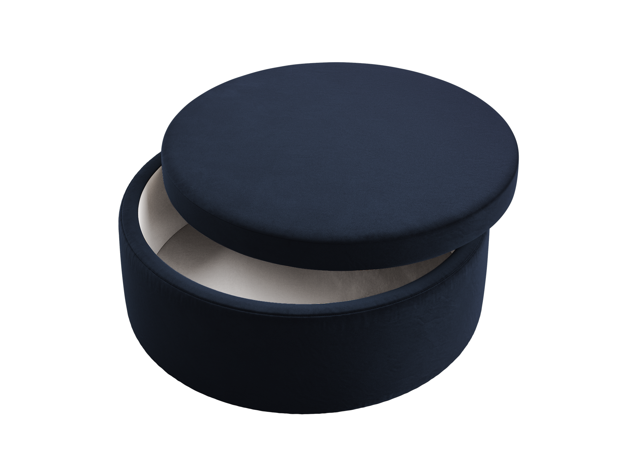The Evergreen Storage Ottoman in Recycled Velvet