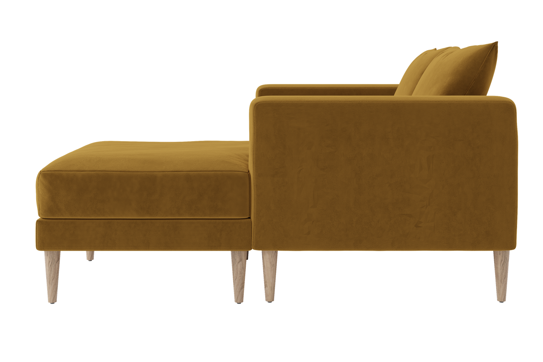 The Essential Loveseat Sectional in Recycled Velvet
