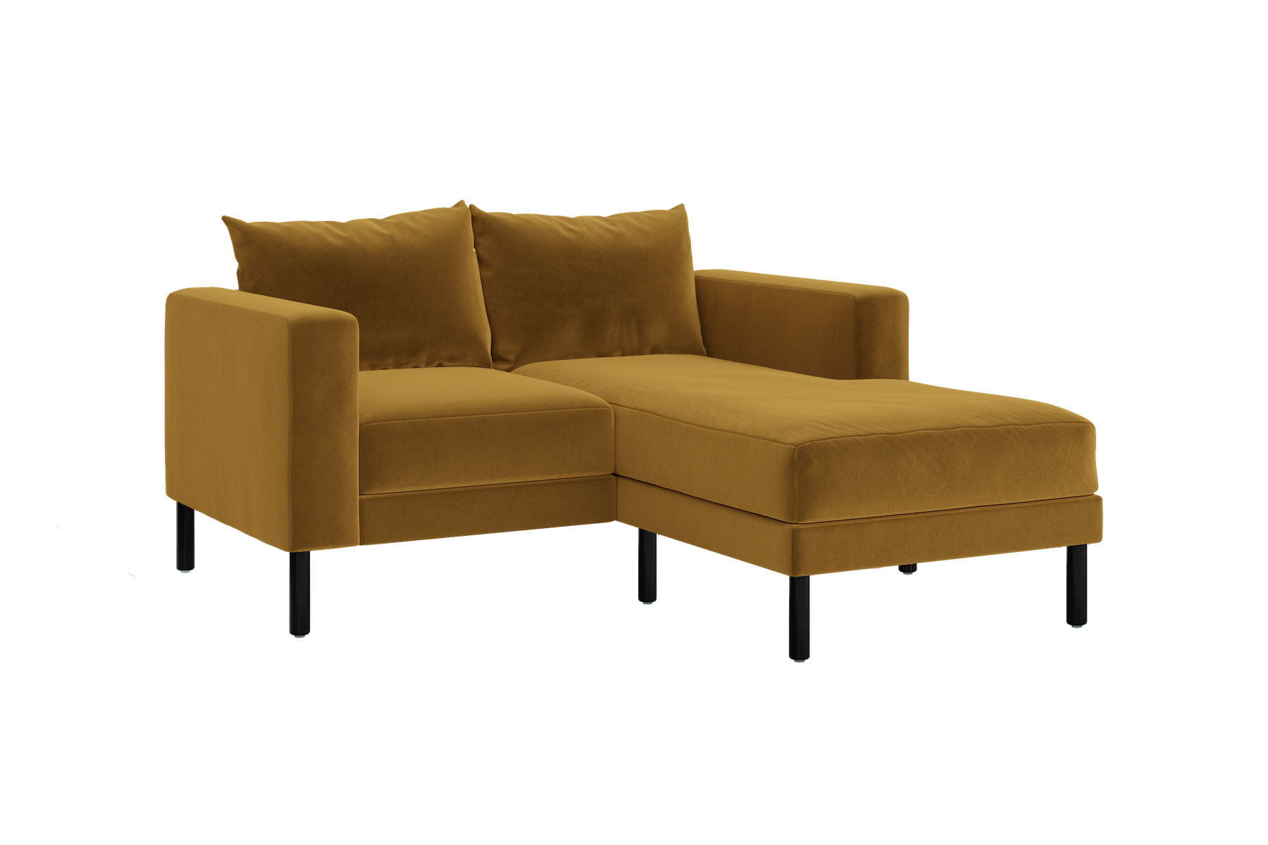 The Essential Loveseat Sectional in Recycled Velvet