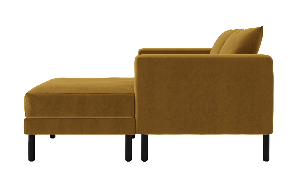 The Essential Loveseat Sectional in Recycled Velvet