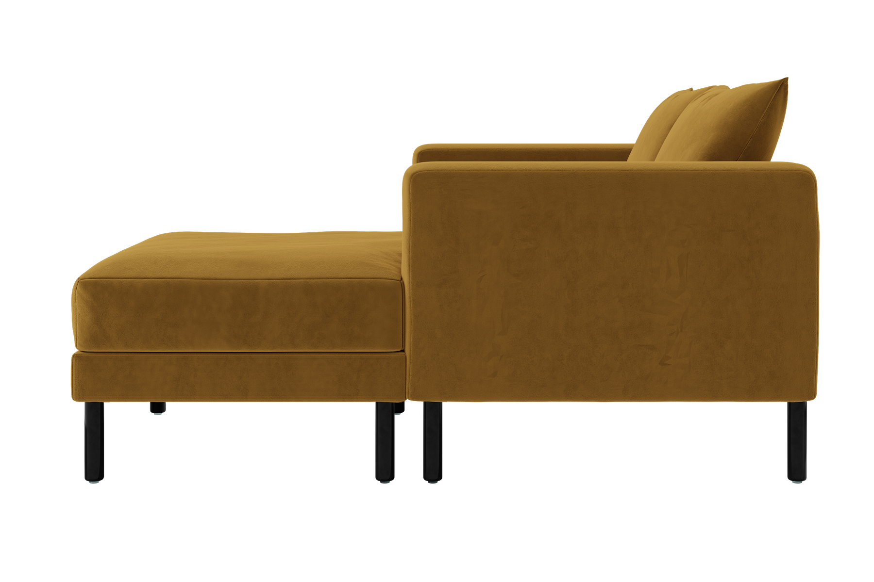 The Essential Loveseat Sectional in Recycled Velvet
