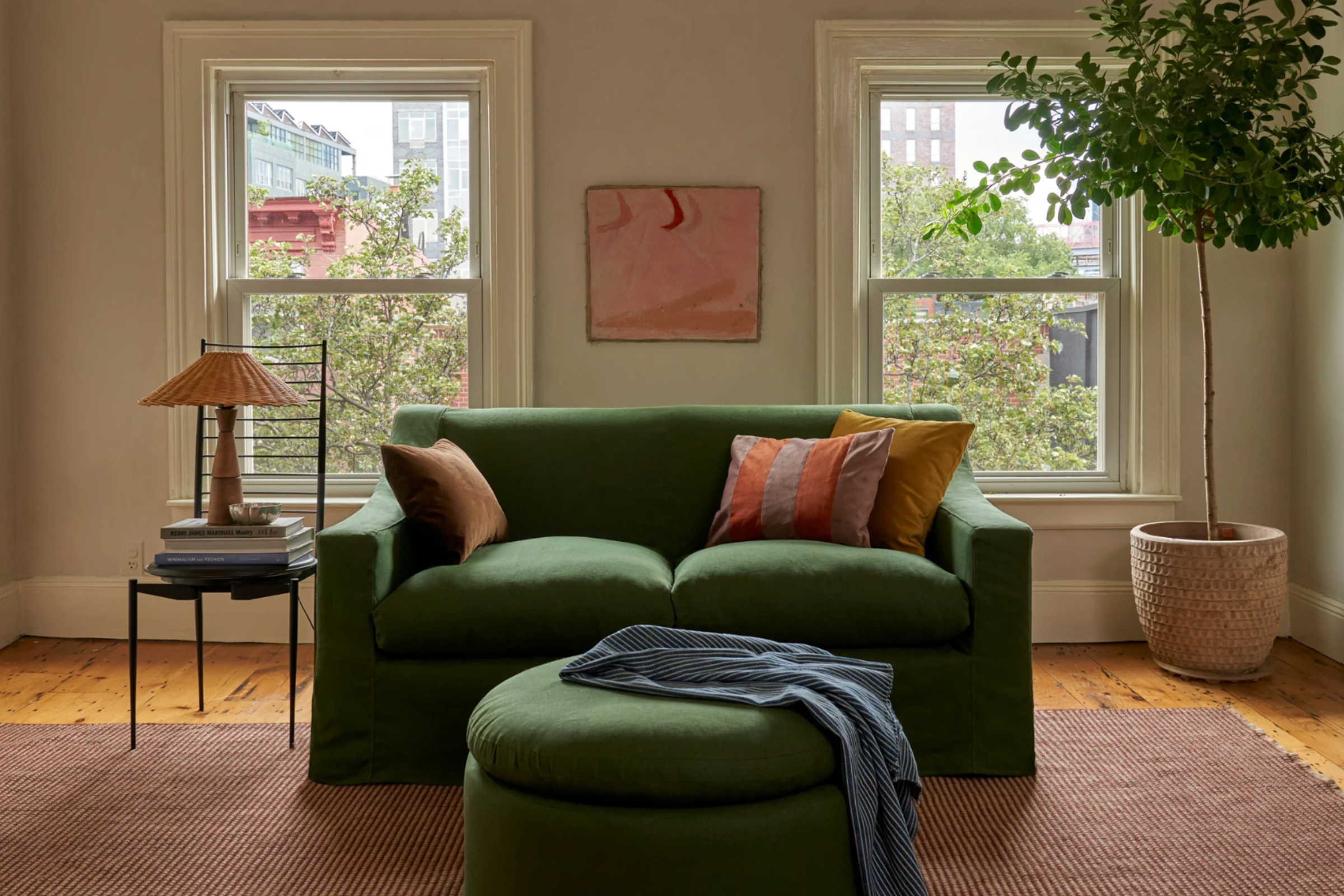 The Evergreen Loveseat in Hemp Blend