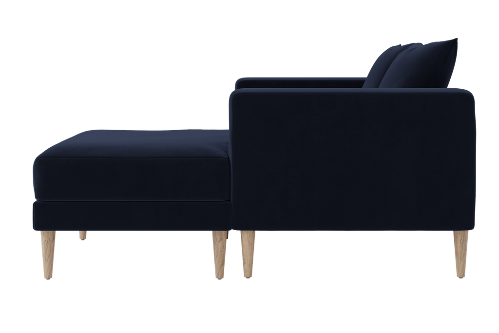 The Essential Loveseat Sectional in Recycled Velvet