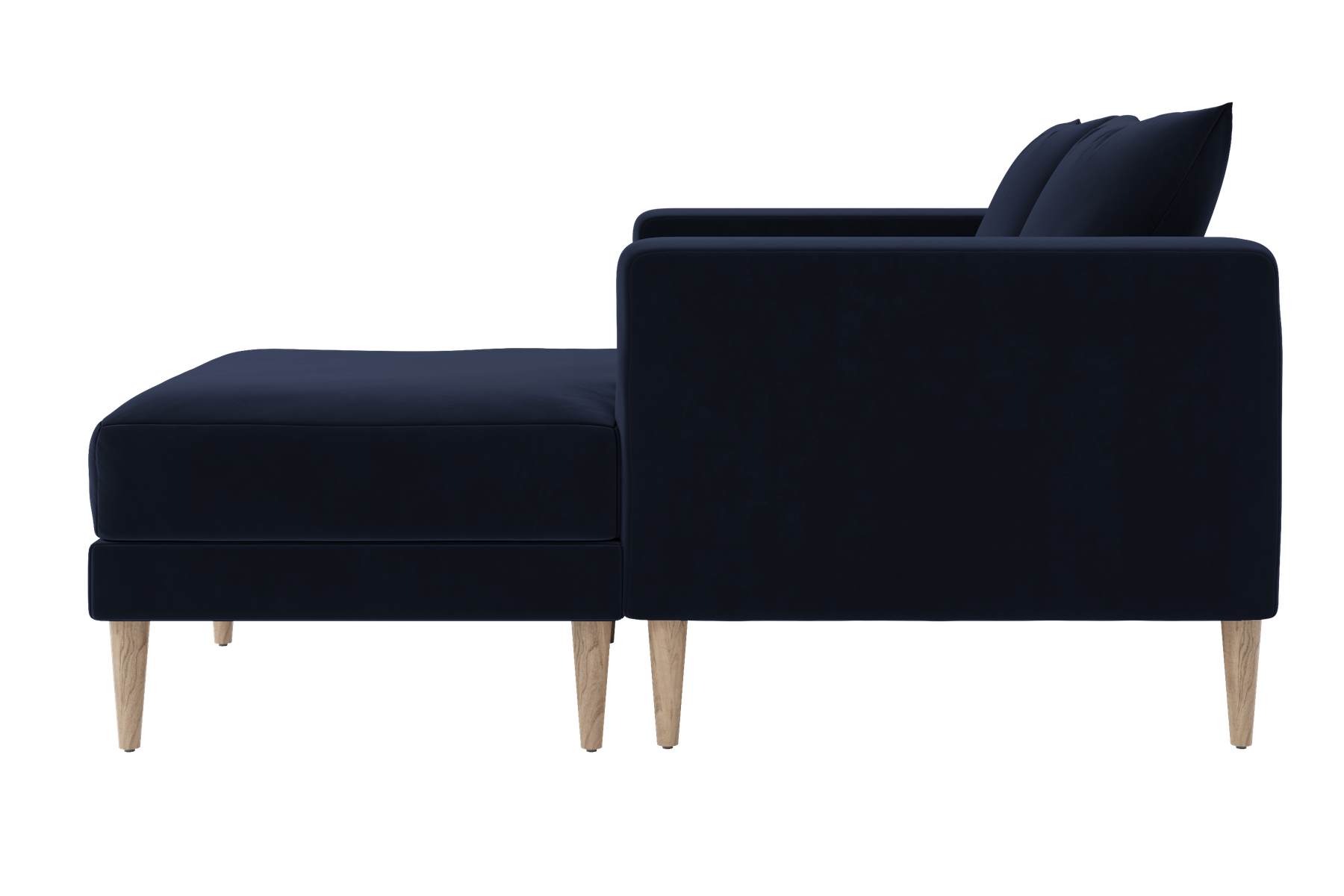 The Essential Loveseat Sectional in Recycled Velvet